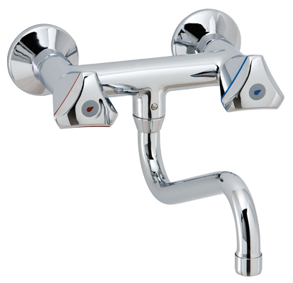 WALL MIXER TAP WITH SWIVEL SPOUT (ø 3/4")