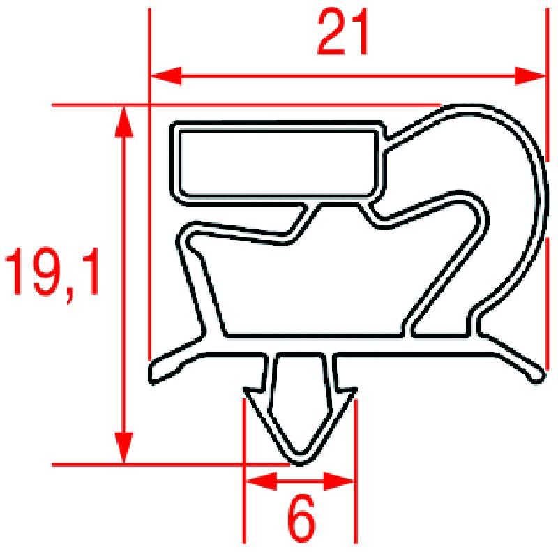 SNAP-IN GASKET 1530x826 mm