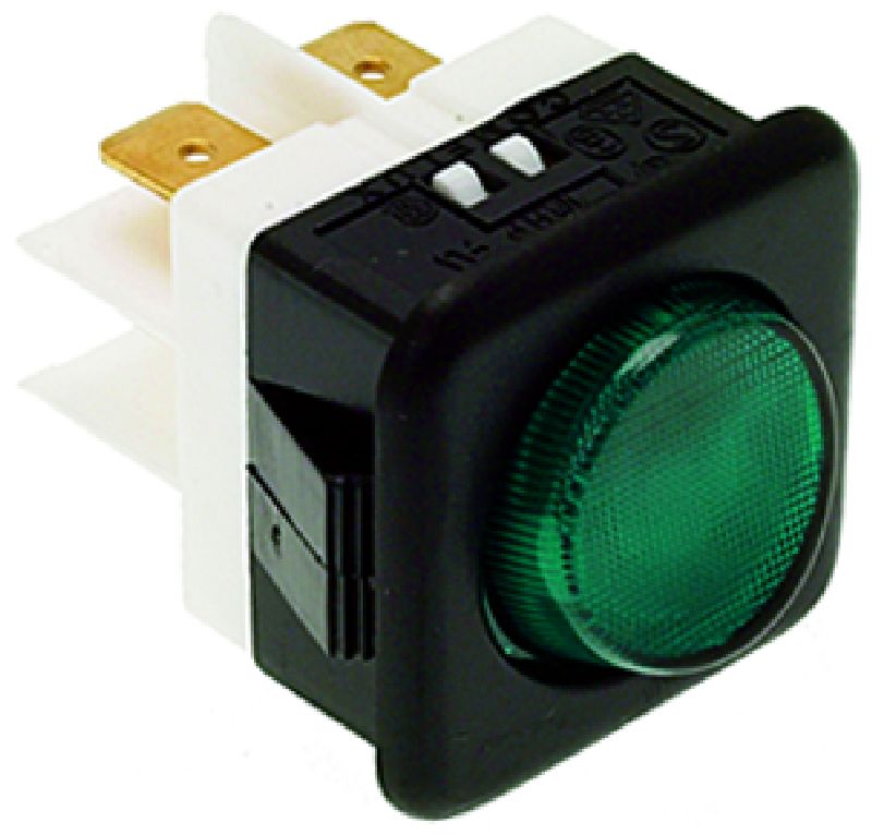 SWITCH 2 POLE GREEN 16A 250V