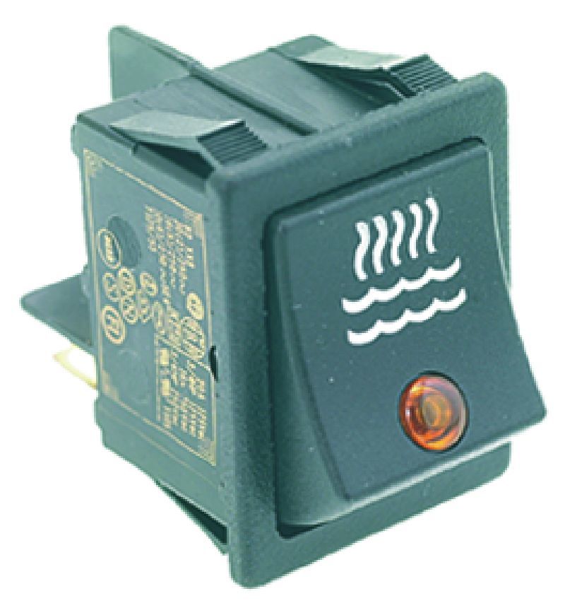 BLACK BIPOLAR SWITCH 16A 250V