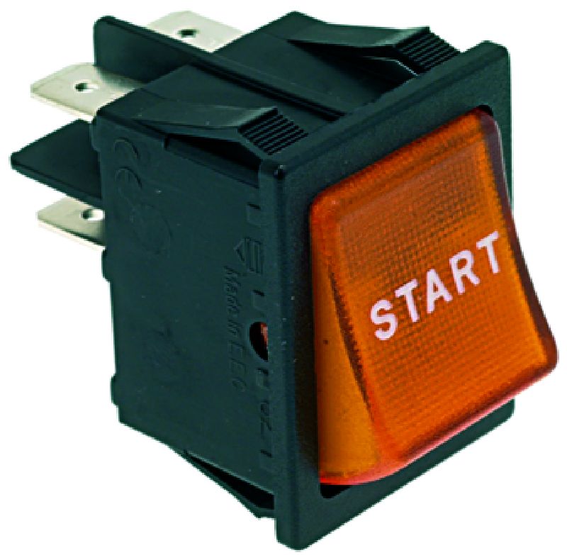 ORANGE BIPOLAR PUSH-BUTTON 16A 250V