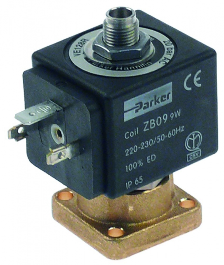 3-WAY SOLENOID VALVE PARKER ZB09 230V 50/60Hz 9W IP65