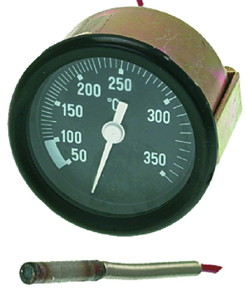 TELE-THERMOMETER BLACK ø 52 mm 50-350°C