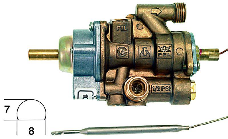 THERMOSTAT GAS TAP 25 ST (100-300°C)