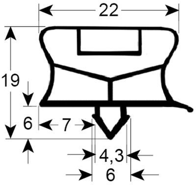 REFRIGERATION GASKET PROFILE (710 x 650 mm)