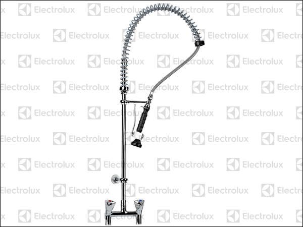 SHOWER UNIT WITH TWO-HOLES MIXER TAP WITH TAPS HEADS