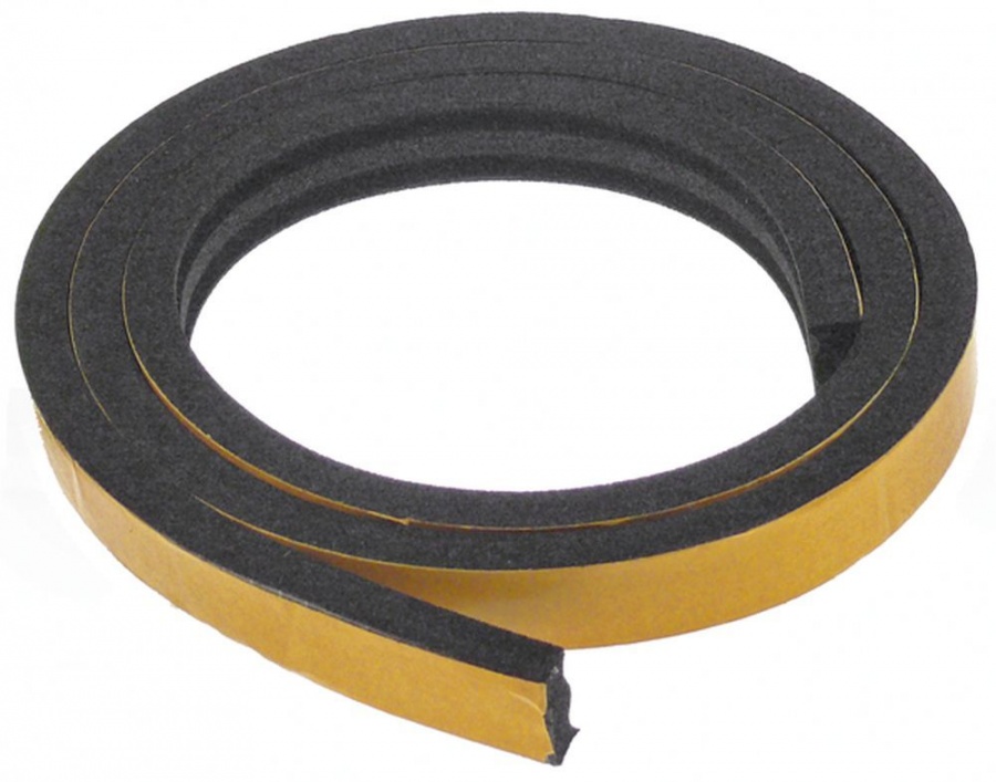 FOAM RUBBER GASKET W 15MM THICKNESS 8MM SELF-ADHESIVE 1M