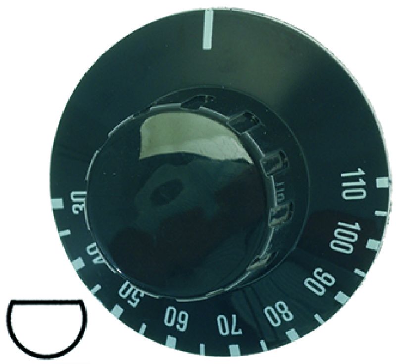 BLACK KNOB ø 50 mm 30°-110°C