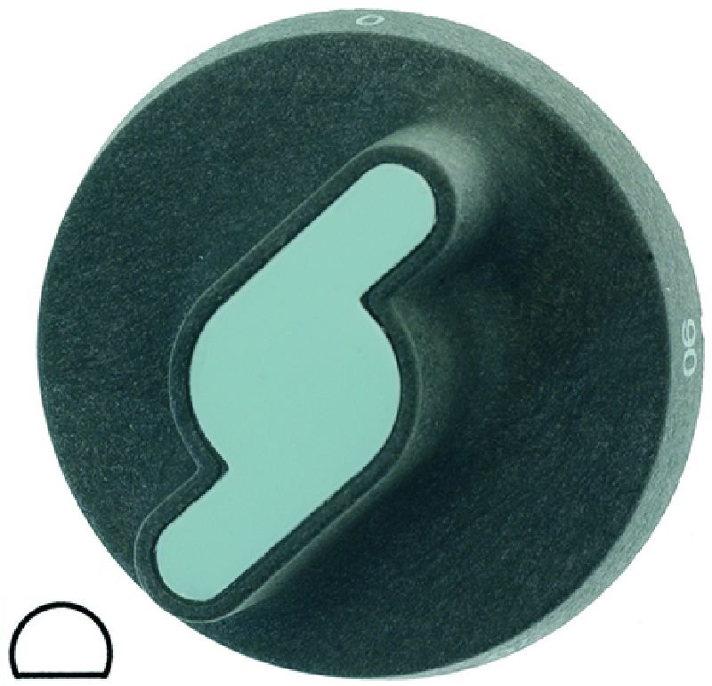 BLACK KNOB ø 73 mm 0-90°C
