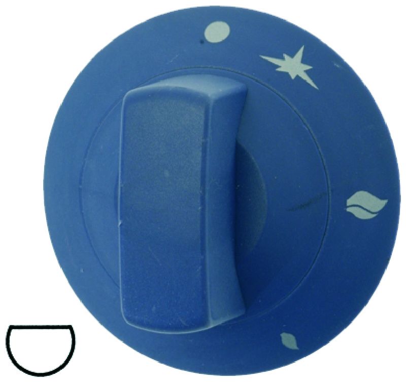 KNOB BLUE ø 60 mm SILK-SCREEN PRINTED