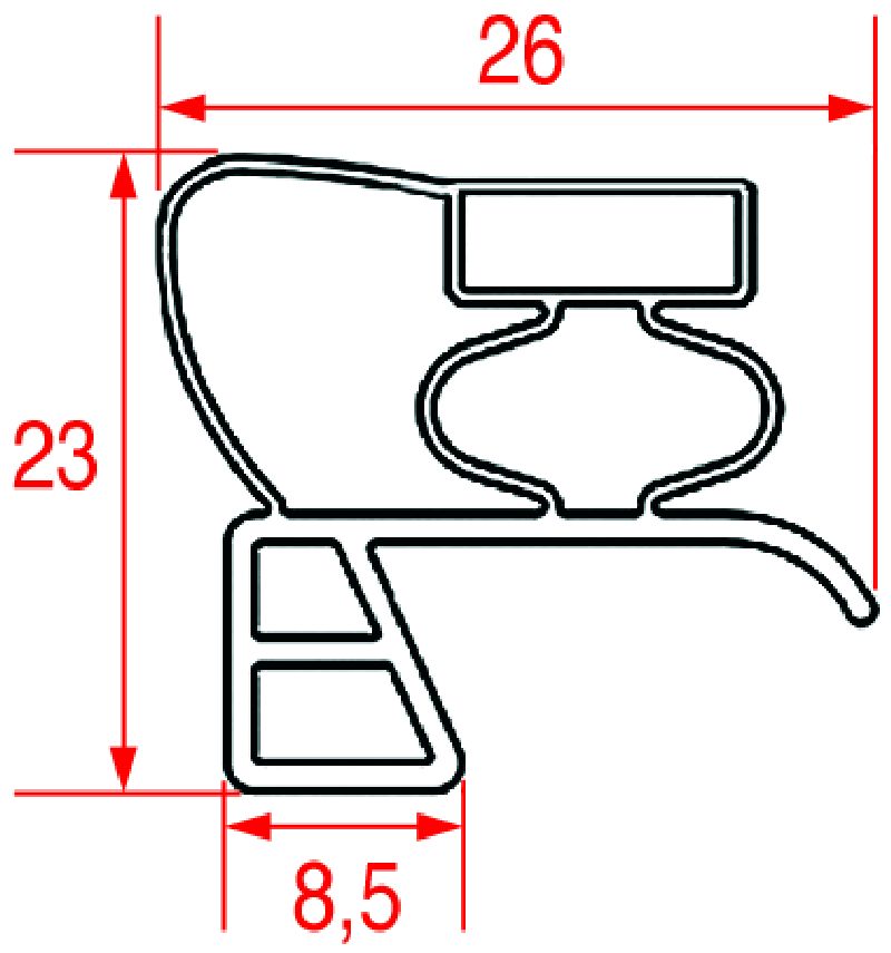 SNAP-IN GASKET (1560 x 670 mm)