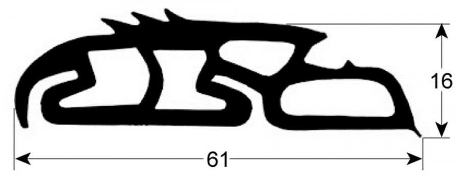 DOOR GASKET LOWER OVEN DOOR (L=657 mm)