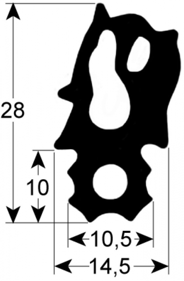 DOOR GASKET PROFILE 2731 (L 760mm, W 675 mm)
